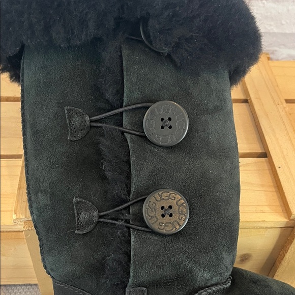 UGG Black Fur-Lined Boots - Picture 6 of 8
